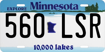 MN license plate 560LSR