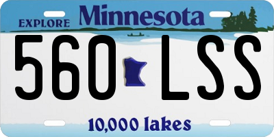 MN license plate 560LSS