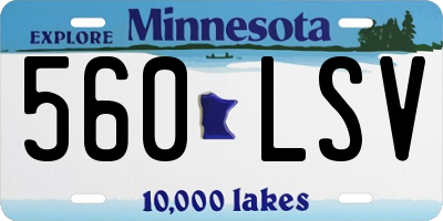 MN license plate 560LSV