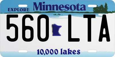 MN license plate 560LTA
