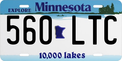 MN license plate 560LTC