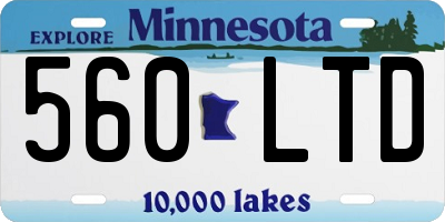 MN license plate 560LTD