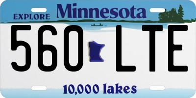 MN license plate 560LTE