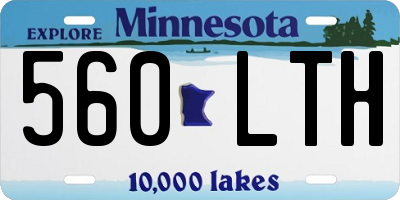 MN license plate 560LTH