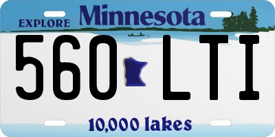 MN license plate 560LTI