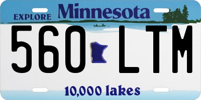 MN license plate 560LTM