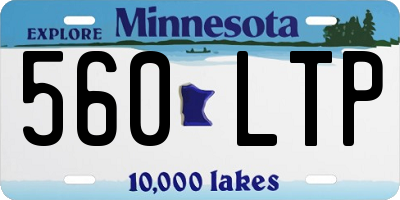 MN license plate 560LTP