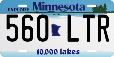 MN license plate 560LTR