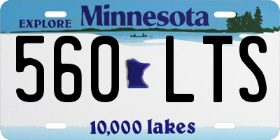 MN license plate 560LTS