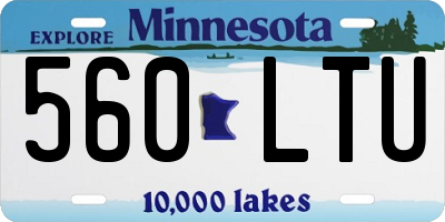 MN license plate 560LTU