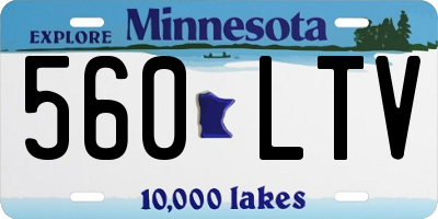 MN license plate 560LTV