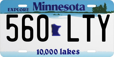 MN license plate 560LTY
