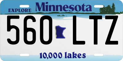 MN license plate 560LTZ