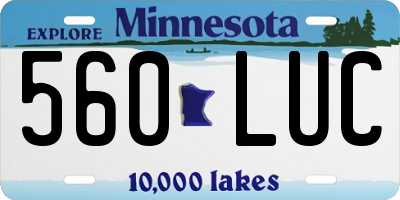 MN license plate 560LUC