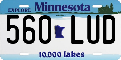 MN license plate 560LUD