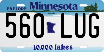 MN license plate 560LUG