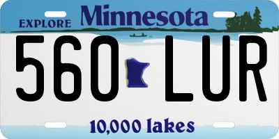 MN license plate 560LUR