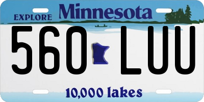 MN license plate 560LUU
