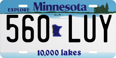 MN license plate 560LUY