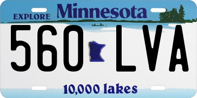 MN license plate 560LVA