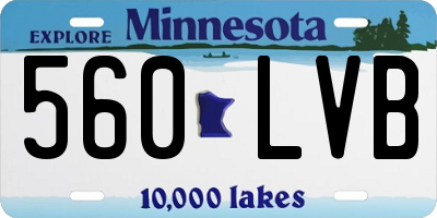 MN license plate 560LVB