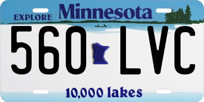 MN license plate 560LVC