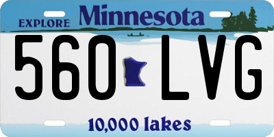 MN license plate 560LVG