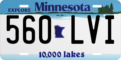 MN license plate 560LVI