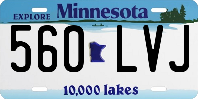 MN license plate 560LVJ