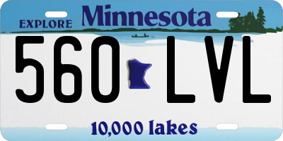 MN license plate 560LVL