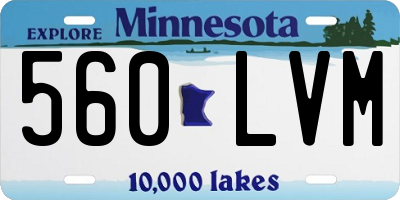 MN license plate 560LVM