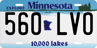 MN license plate 560LVO