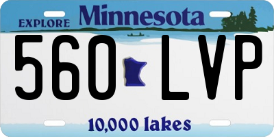 MN license plate 560LVP