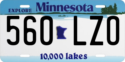 MN license plate 560LZO