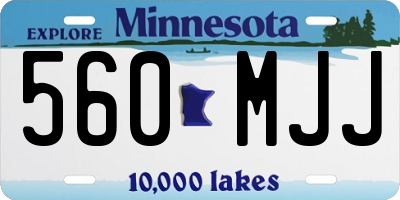 MN license plate 560MJJ