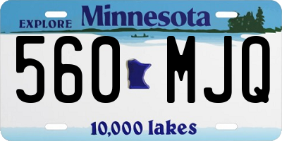 MN license plate 560MJQ