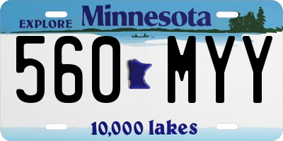 MN license plate 560MYY