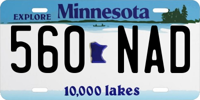 MN license plate 560NAD