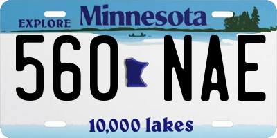 MN license plate 560NAE