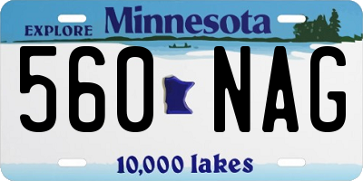 MN license plate 560NAG