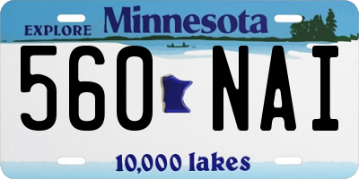 MN license plate 560NAI
