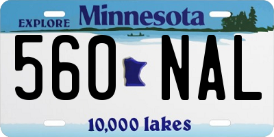 MN license plate 560NAL