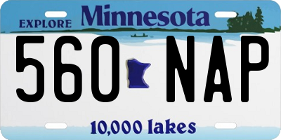 MN license plate 560NAP