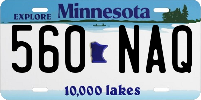 MN license plate 560NAQ