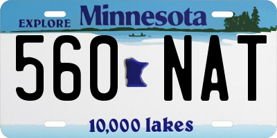 MN license plate 560NAT
