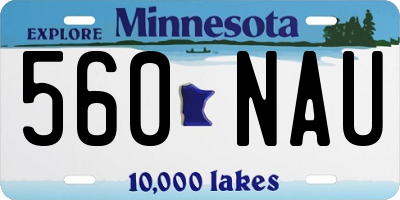 MN license plate 560NAU