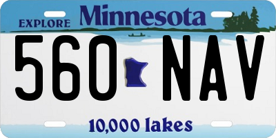 MN license plate 560NAV
