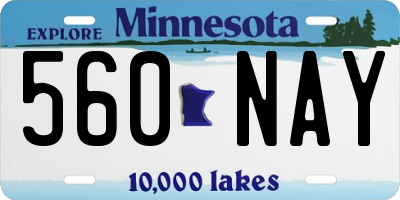MN license plate 560NAY