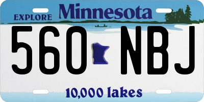 MN license plate 560NBJ