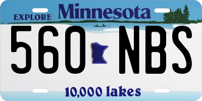 MN license plate 560NBS